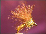 Montage d'un chironome emergent en cul de canard (mouche sche)