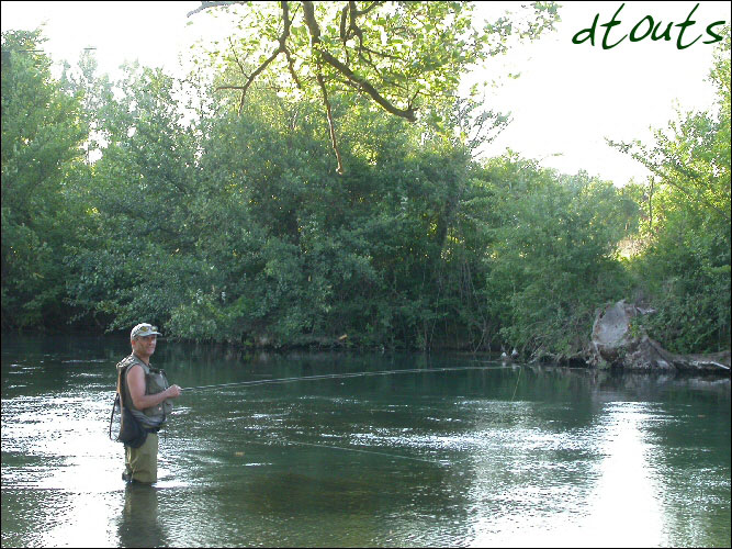 Didier avant le coup du soir sur la Sorgue